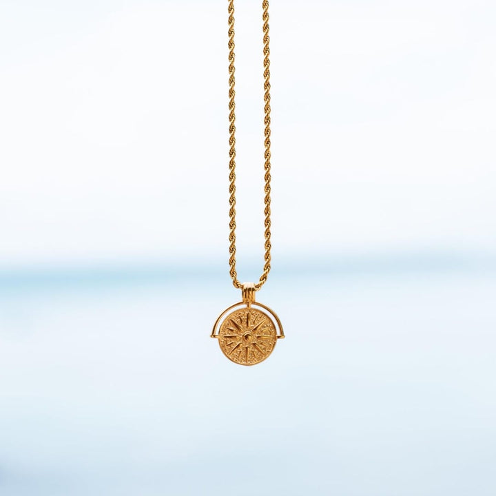 Sun Pendant Necklace in Silver or Gold